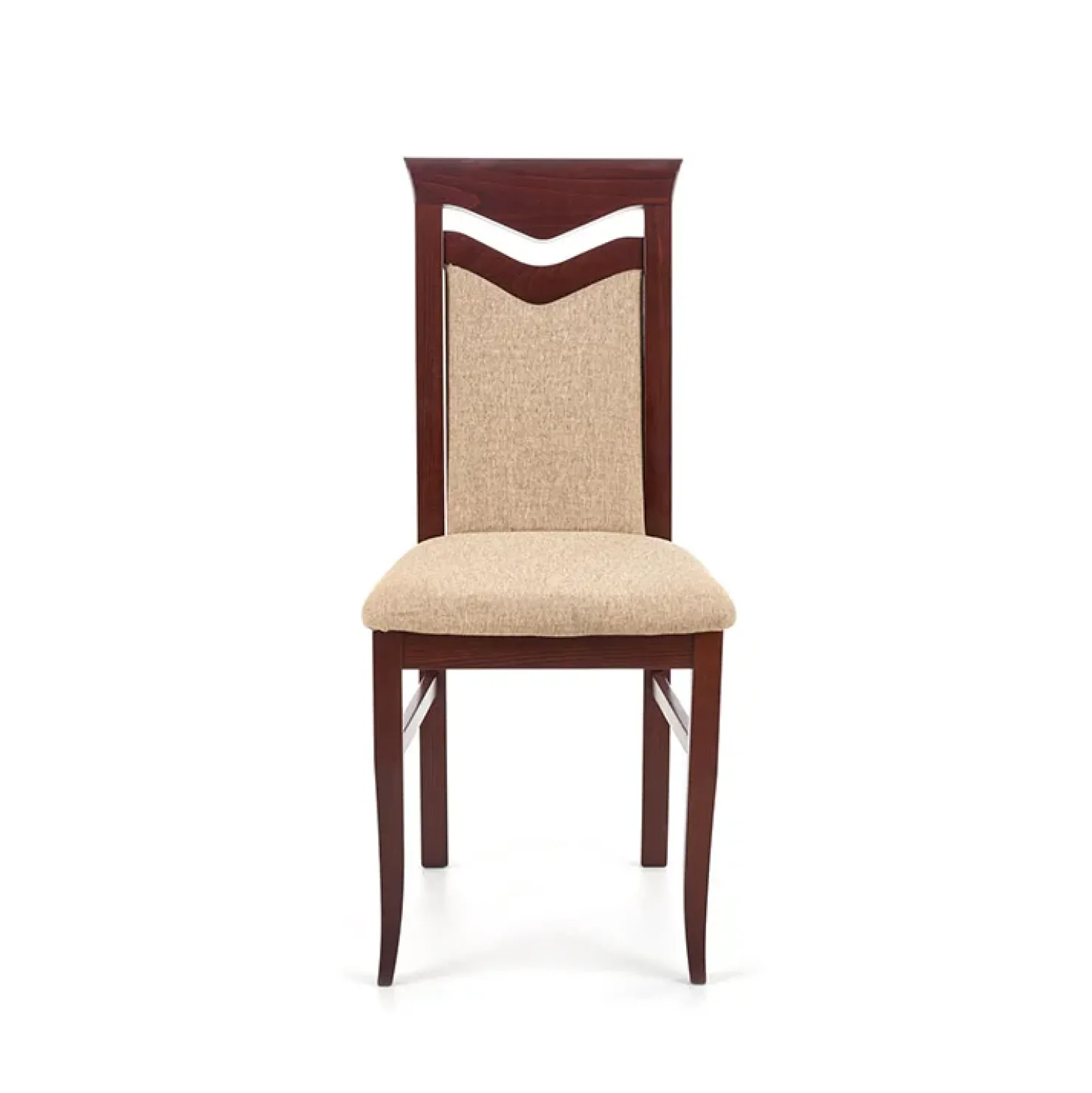 Garnero Arredamenti Set 2 sedie da pranzo moderne in tessuto noce Lusaka