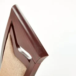 Garnero Arredamenti Set 2 sedie da pranzo moderne in tessuto noce Lusaka