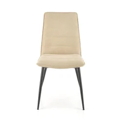 Garnero Arredamenti Set 4 sedie da pranzo moderne in tessuto nero Quiche Beige Hot