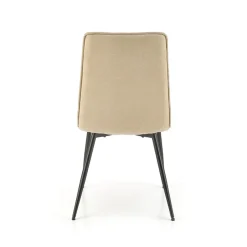 Garnero Arredamenti Set 4 sedie da pranzo moderne in tessuto nero Quiche Beige Hot