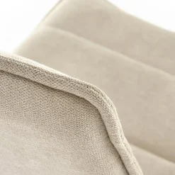 Garnero Arredamenti Set 4 sedie da pranzo moderne in tessuto nero Quiche Beige Hot