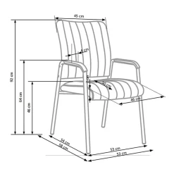Garnero Arredamenti Set 4 sedie da pranzo moderne con braccioli in ecopelle nero Bert New