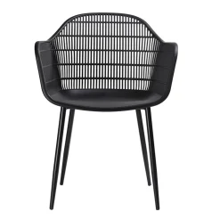 Garnero Arredamenti Set 2 sedie da pranzo polipropilene nero opaco Granada Best