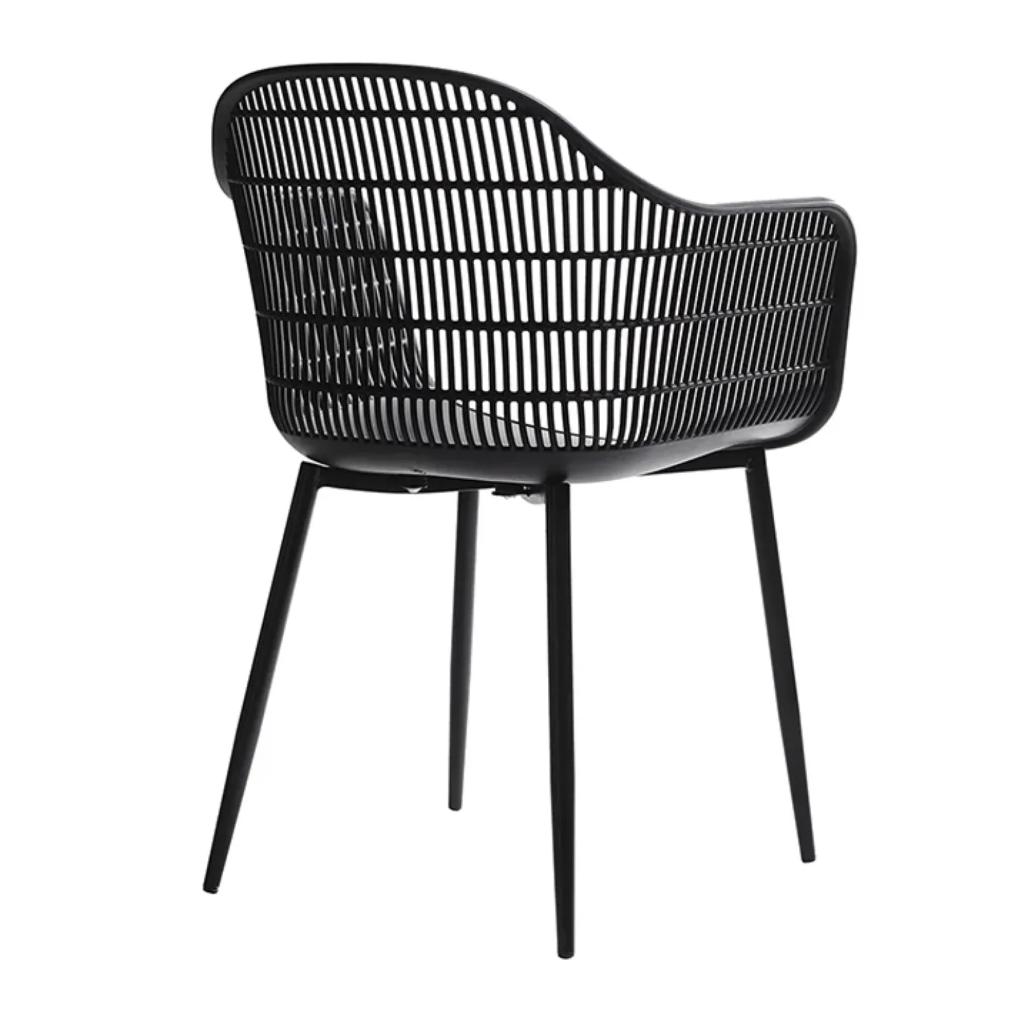 Garnero Arredamenti Set 2 sedie da pranzo polipropilene nero opaco Granada Best