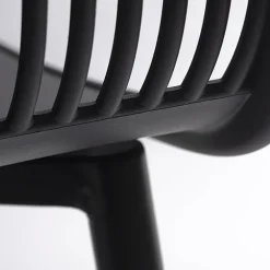 Garnero Arredamenti Set 2 sedie da pranzo polipropilene nero opaco Granada Best