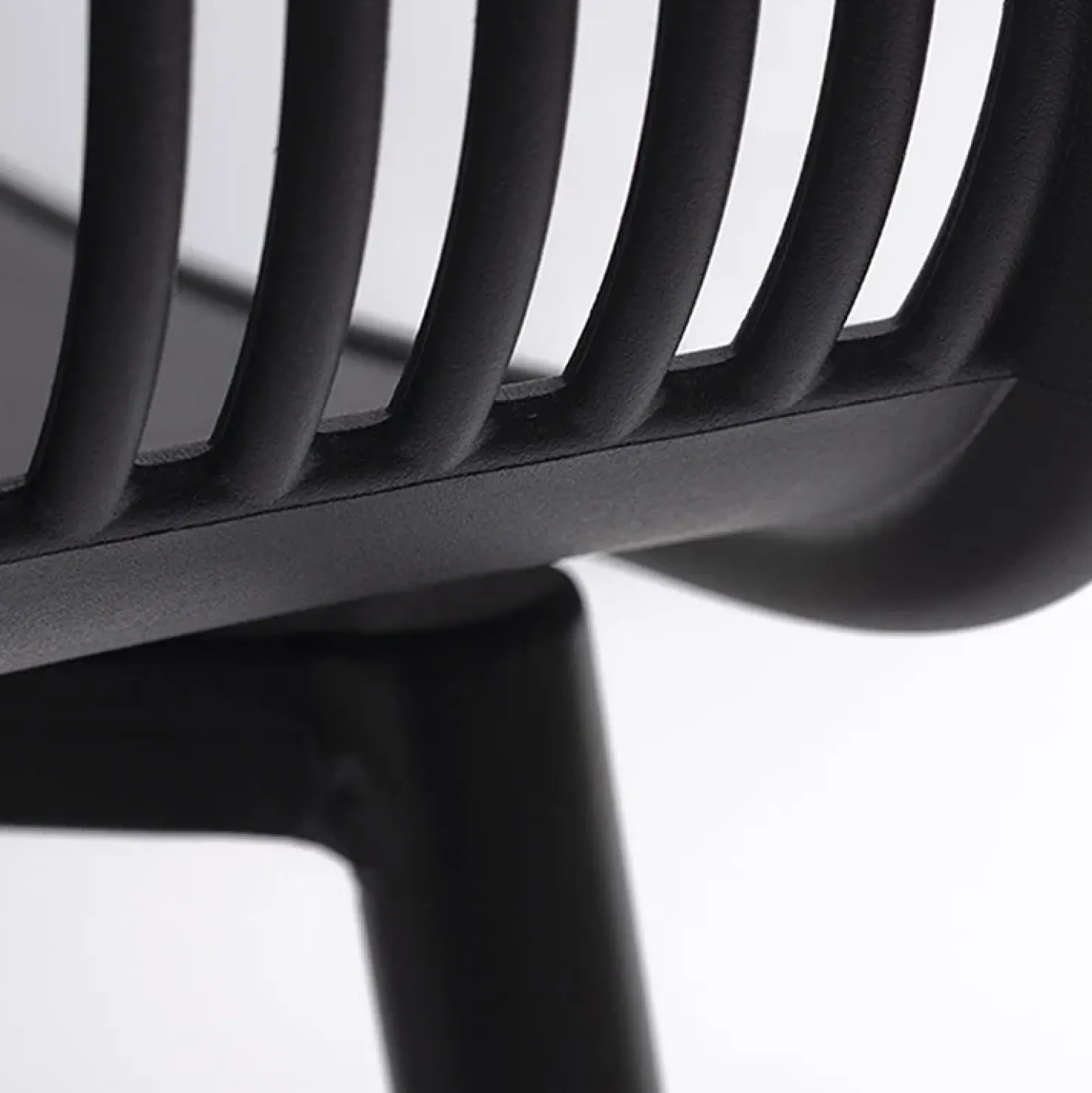 Garnero Arredamenti Set 2 sedie da pranzo polipropilene nero opaco Granada Best