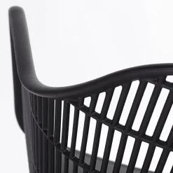 Garnero Arredamenti Set 2 sedie da pranzo polipropilene nero opaco Granada Best