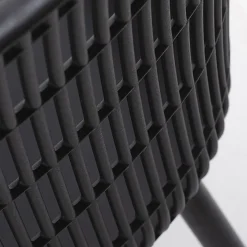 Garnero Arredamenti Set 2 sedie da pranzo polipropilene nero opaco Granada Best