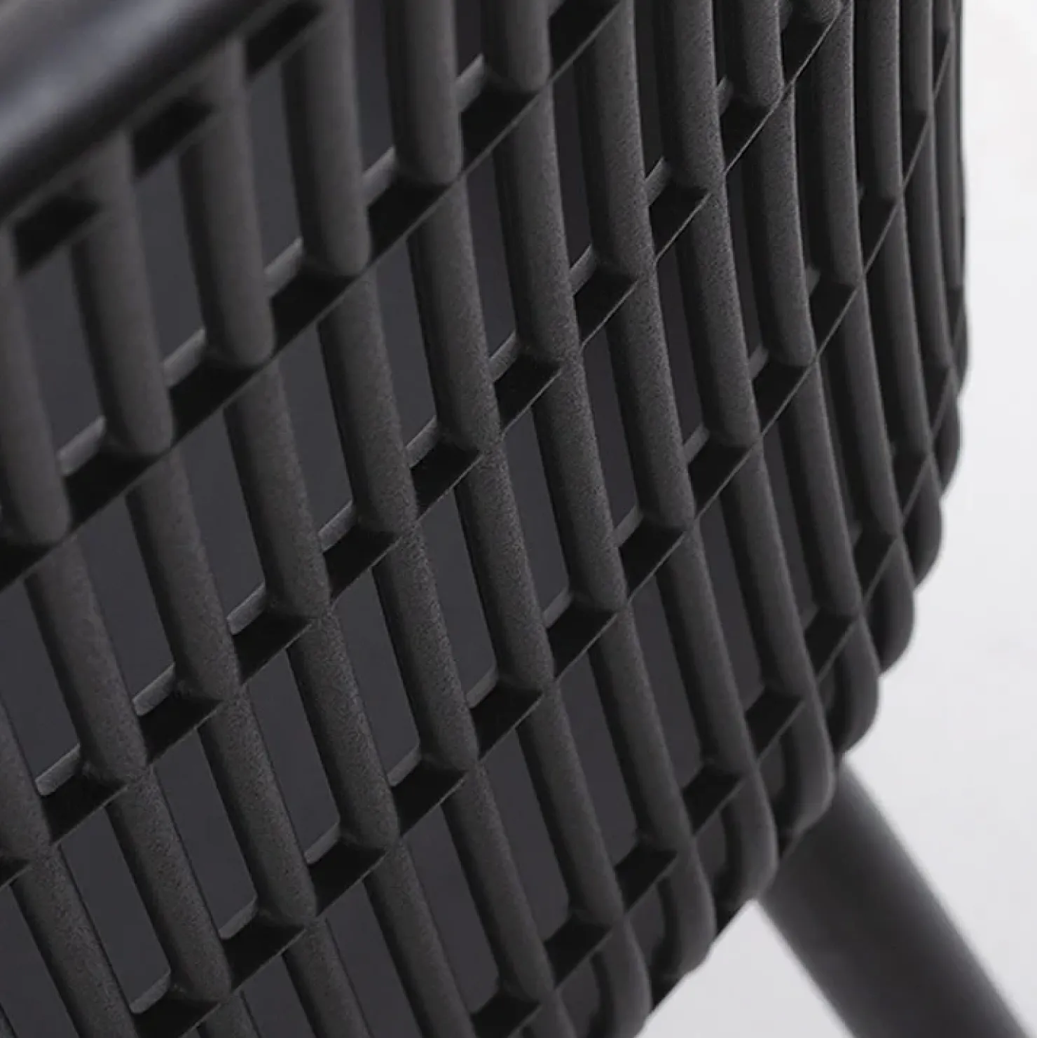 Garnero Arredamenti Set 2 sedie da pranzo polipropilene nero opaco Granada Best