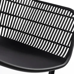 Garnero Arredamenti Set 2 sedie da pranzo polipropilene nero opaco Granada Best