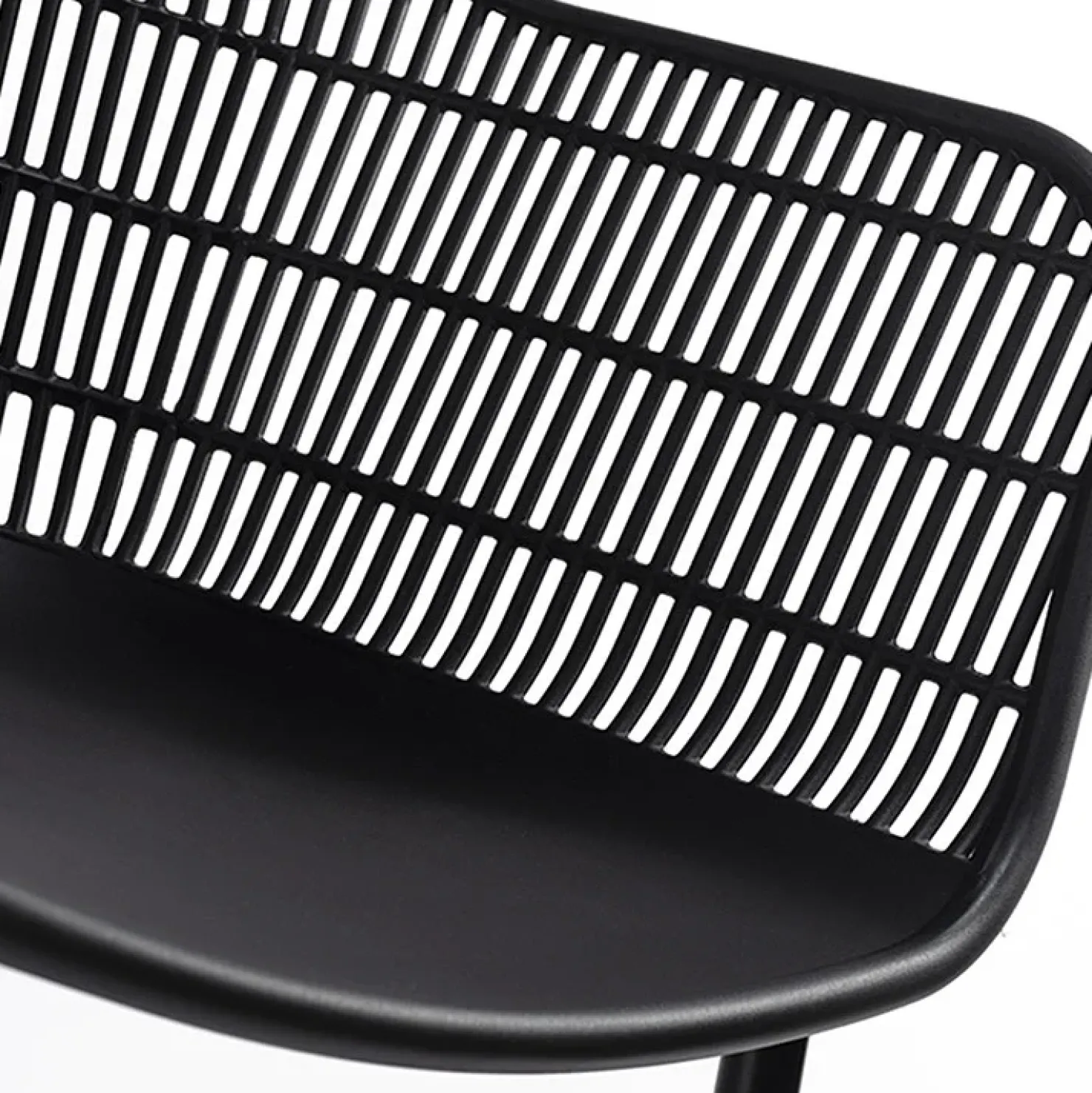 Garnero Arredamenti Set 2 sedie da pranzo polipropilene nero opaco Granada Best