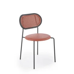 Garnero Arredamenti Set 4 sedie da sala in rattan ed ecopelle Tiny Bordeaux New