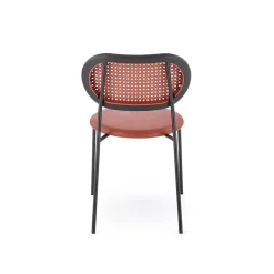 Garnero Arredamenti Set 4 sedie da sala in rattan ed ecopelle Tiny Bordeaux New