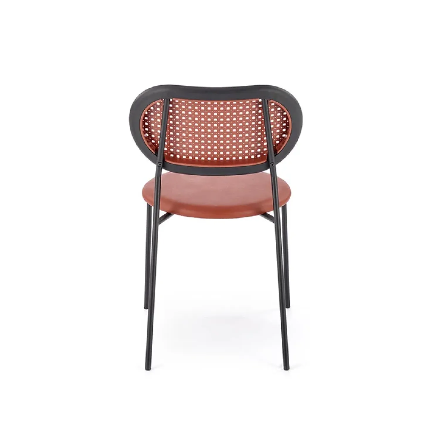 Garnero Arredamenti Set 4 sedie da sala in rattan ed ecopelle Tiny Bordeaux New