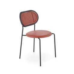 Garnero Arredamenti Set 4 sedie da sala in rattan ed ecopelle Tiny Bordeaux New