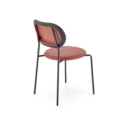 Garnero Arredamenti Set 4 sedie da sala in rattan ed ecopelle Tiny Bordeaux New