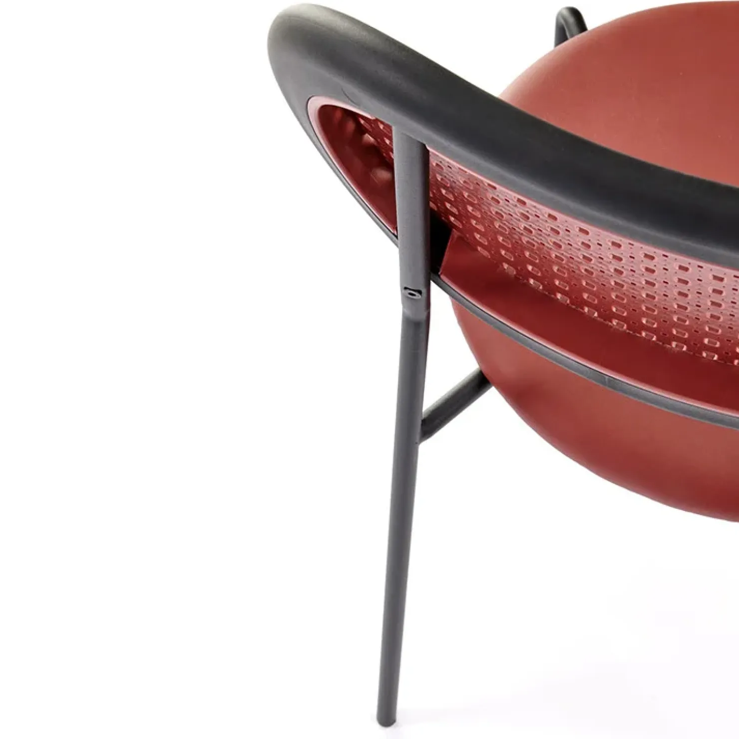 Garnero Arredamenti Set 4 sedie da sala in rattan ed ecopelle Tiny Bordeaux New