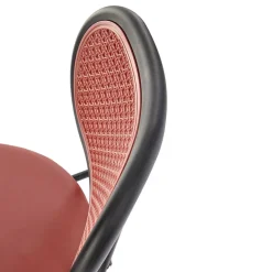 Garnero Arredamenti Set 4 sedie da sala in rattan ed ecopelle Tiny Bordeaux New