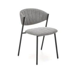 Garnero Arredamenti Set 2 sedie da sala in tessuto grigio scuro nero Elsa Outlet