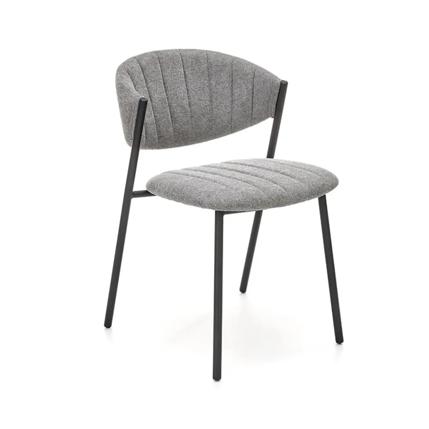 Garnero Arredamenti Set 2 sedie da sala in tessuto grigio scuro nero Elsa Outlet