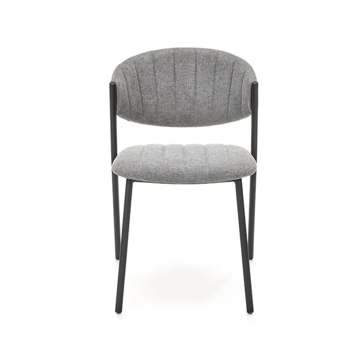 Garnero Arredamenti Set 2 sedie da sala in tessuto grigio scuro nero Elsa Outlet