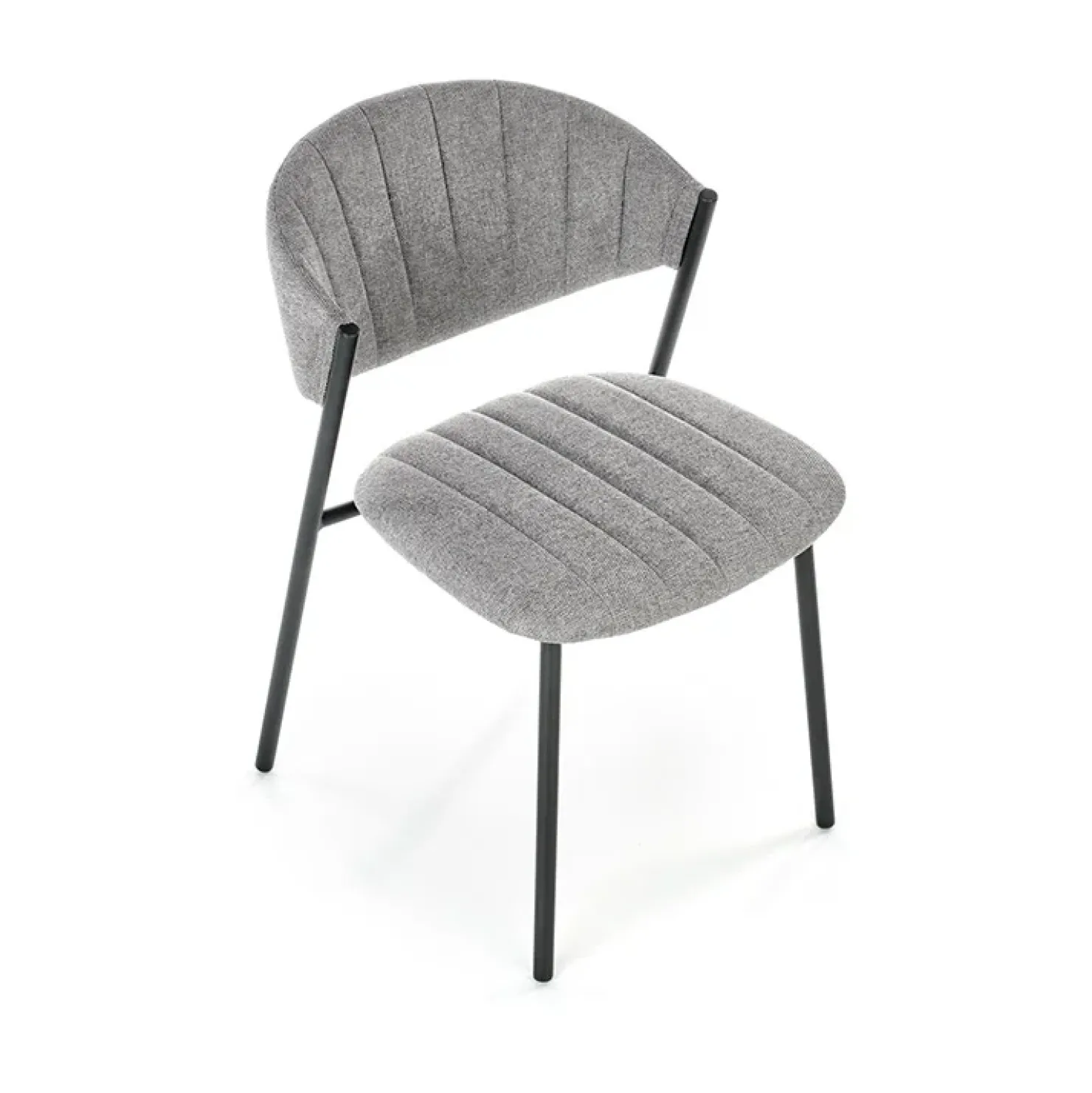 Garnero Arredamenti Set 2 sedie da sala in tessuto grigio scuro nero Elsa Outlet