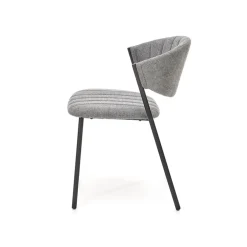 Garnero Arredamenti Set 2 sedie da sala in tessuto grigio scuro nero Elsa Outlet