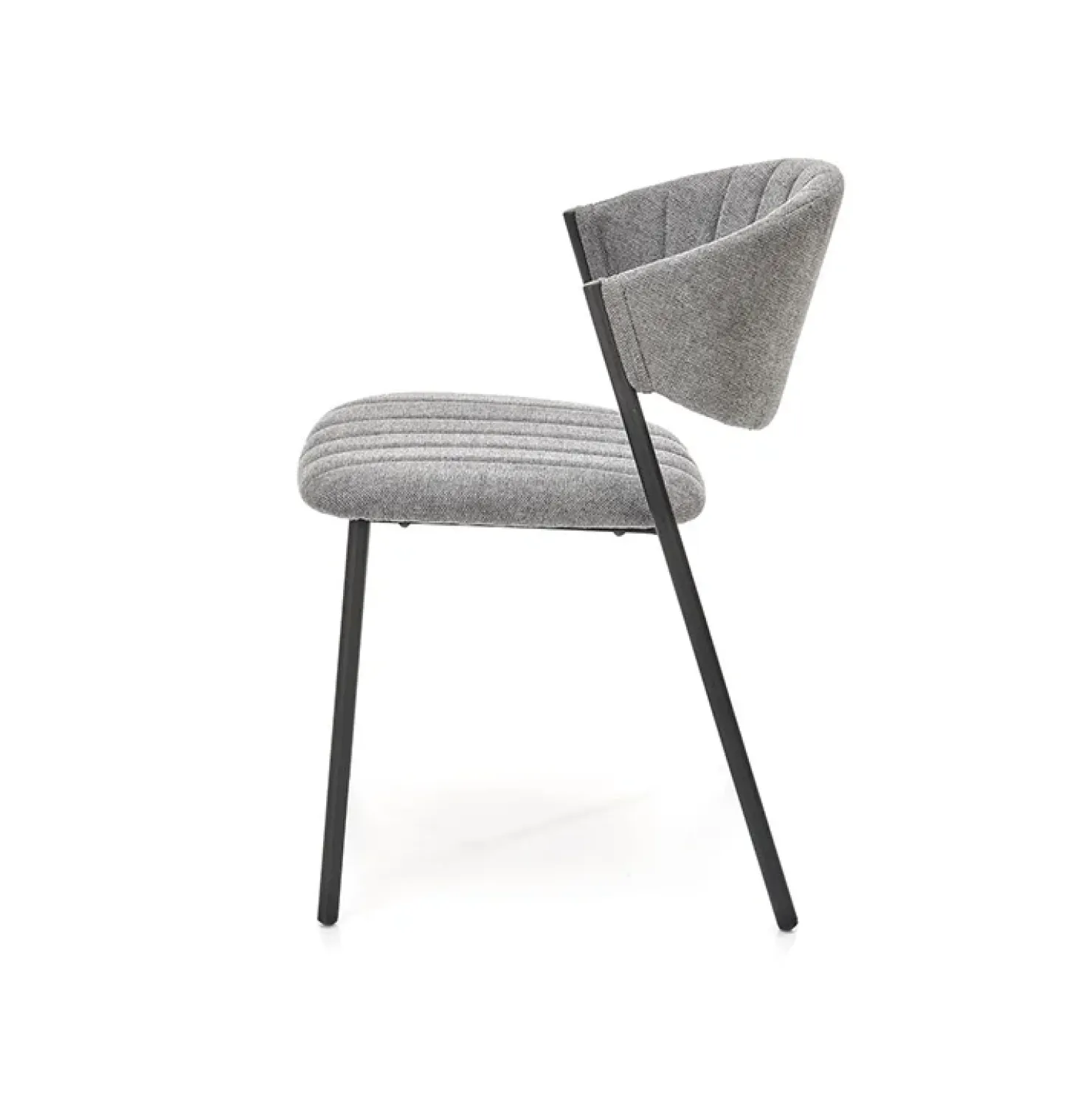 Garnero Arredamenti Set 2 sedie da sala in tessuto grigio scuro nero Elsa Outlet