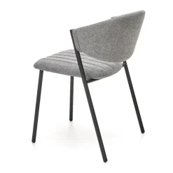 Garnero Arredamenti Set 2 sedie da sala in tessuto grigio scuro nero Elsa Outlet