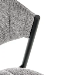 Garnero Arredamenti Set 2 sedie da sala in tessuto grigio scuro nero Elsa Outlet