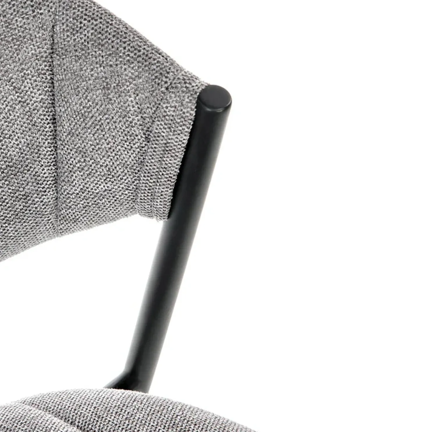 Garnero Arredamenti Set 2 sedie da sala in tessuto grigio scuro nero Elsa Outlet