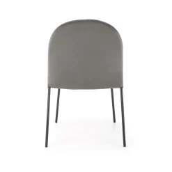 Garnero Arredamenti Set 4 sedie da sala moderne in tessuto grigia Orco Grigio Outlet