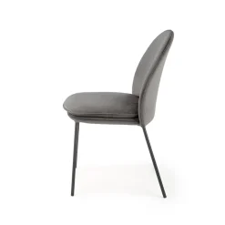 Garnero Arredamenti Set 4 sedie da sala moderne in tessuto grigia Orco Grigio Outlet