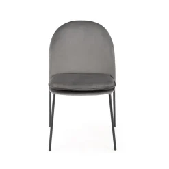 Garnero Arredamenti Set 4 sedie da sala moderne in tessuto grigia Orco Grigio Outlet