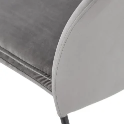 Garnero Arredamenti Set 4 sedie da sala moderne in tessuto grigia Orco Grigio Outlet