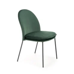 Garnero Arredamenti Set 4 sedie da sala moderne in tessuto scuro Orco Verde Best