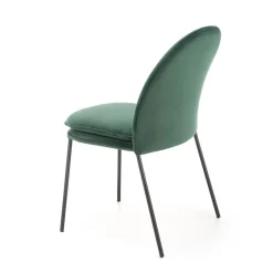 Garnero Arredamenti Set 4 sedie da sala moderne in tessuto scuro Orco Verde Best