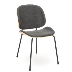 Garnero Arredamenti Set 2 sedie da sala moderne in tessuto rovere grigio scuro Dorotea Outlet