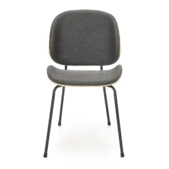 Garnero Arredamenti Set 2 sedie da sala moderne in tessuto rovere grigio scuro Dorotea Outlet