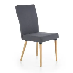 Garnero Arredamenti Set 4 sedie da sala moderne in tessuto grigio scuro Barone New