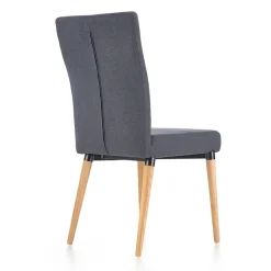 Garnero Arredamenti Set 4 sedie da sala moderne in tessuto grigio scuro Barone New