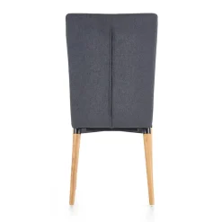 Garnero Arredamenti Set 4 sedie da sala moderne in tessuto grigio scuro Barone New