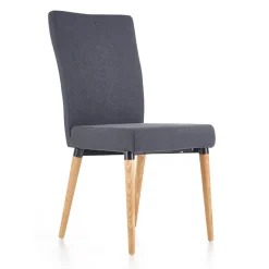 Garnero Arredamenti Set 4 sedie da sala moderne in tessuto grigio scuro Barone New