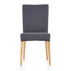 Garnero Arredamenti Set 4 sedie da sala moderne in tessuto grigio scuro Barone New