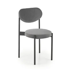 Garnero Arredamenti Set 4 sedie da soggiorno in tessuto nero Leela Grigio Outlet