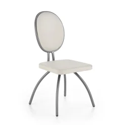 Garnero Arredamenti Set 4 sedie da soggiorno in ecopelle grigio chiaro Fergus Best