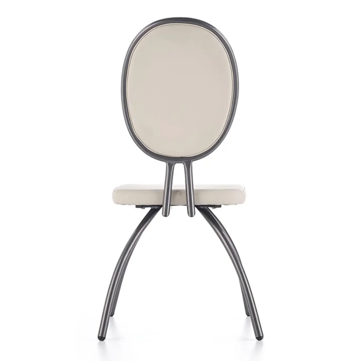 Garnero Arredamenti Set 4 sedie da soggiorno in ecopelle grigio chiaro Fergus Best