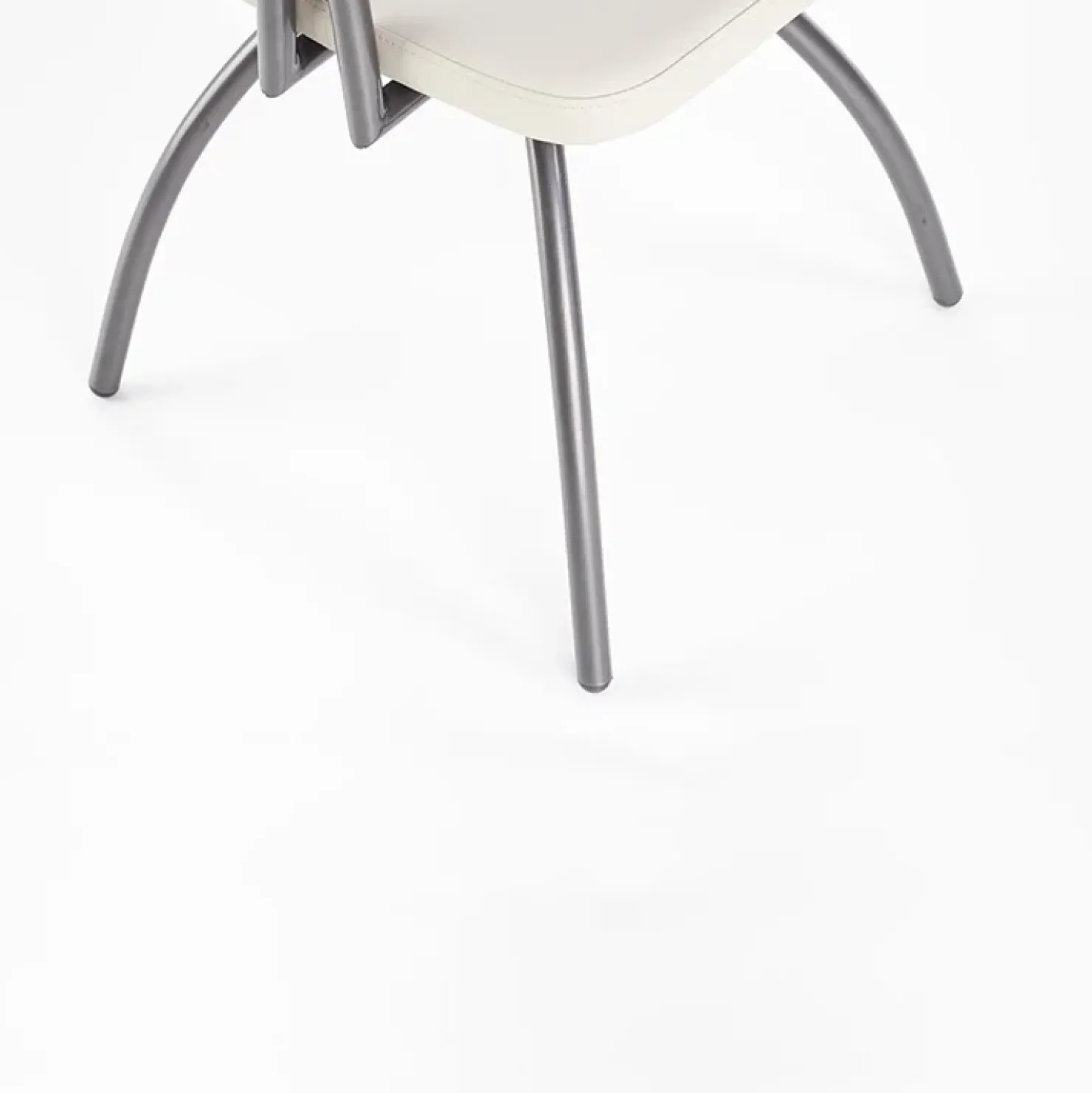 Garnero Arredamenti Set 4 sedie da soggiorno in ecopelle grigio chiaro Fergus Best