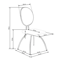 Garnero Arredamenti Set 4 sedie da soggiorno in ecopelle grigio chiaro Fergus Best