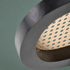 Garnero Arredamenti Set 2 sedie da soggiorno in rattan e velluto scuro Paulie Verde Hot